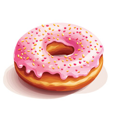 Donut lipart clipart isolated on white background