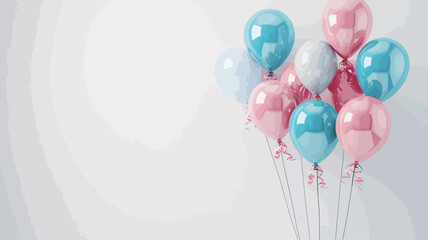 a colorful illustration of balloons with a triangle and triangles.