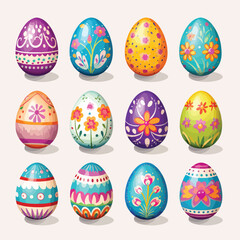 Easter eggs clipart clipart isolated on white background