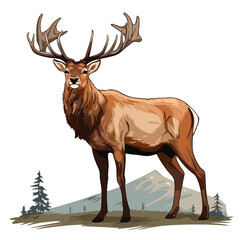 Elk Moose clipart