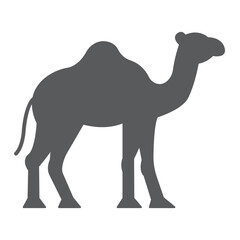 Camel solid icon, glyph style icon for web site or mobile app, zoo and animal, Arabian camel vector icon, simple vector illustration, vector graphics with editable strokes.