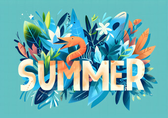 Creative and colorful lettering concept