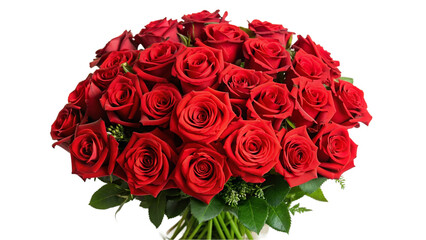 Obraz premium Bouquet of red roses. isolated on transparent background.
