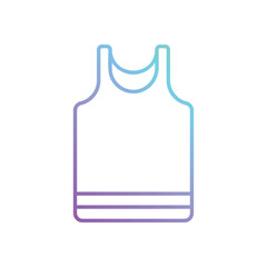 Line Gradient Sleeveless Shirt vector icon