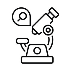 Microscope icon editable stock vector illustration