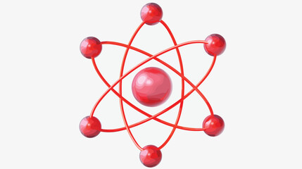 Atom model flat vector isolated on white background