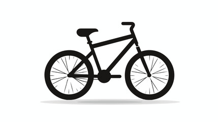 Bike icon isolated. Flat design.  sillouette icon