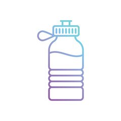 Line Gradient Water Bottle vector icon