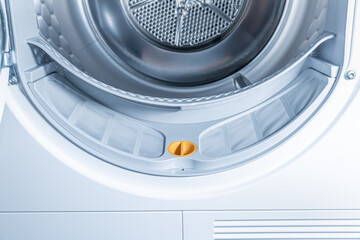 Detail of clean filter of a heat pump dryer with heat exchanger