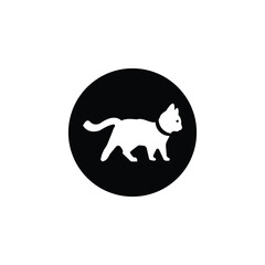 Sitting, standing, running cat animal logo design