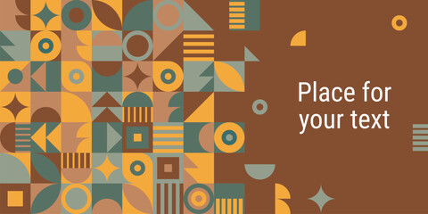 Obraz premium Geometric pattern background in the flat style. Abstract background. 