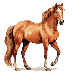 Horse single clipart clipart isolated on white background