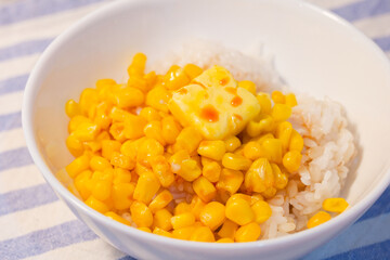 おいしいトウモロコシご飯