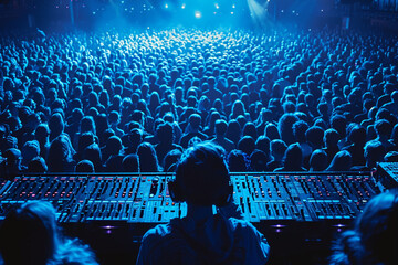 DJ, concert sound engineer. Massive crowd