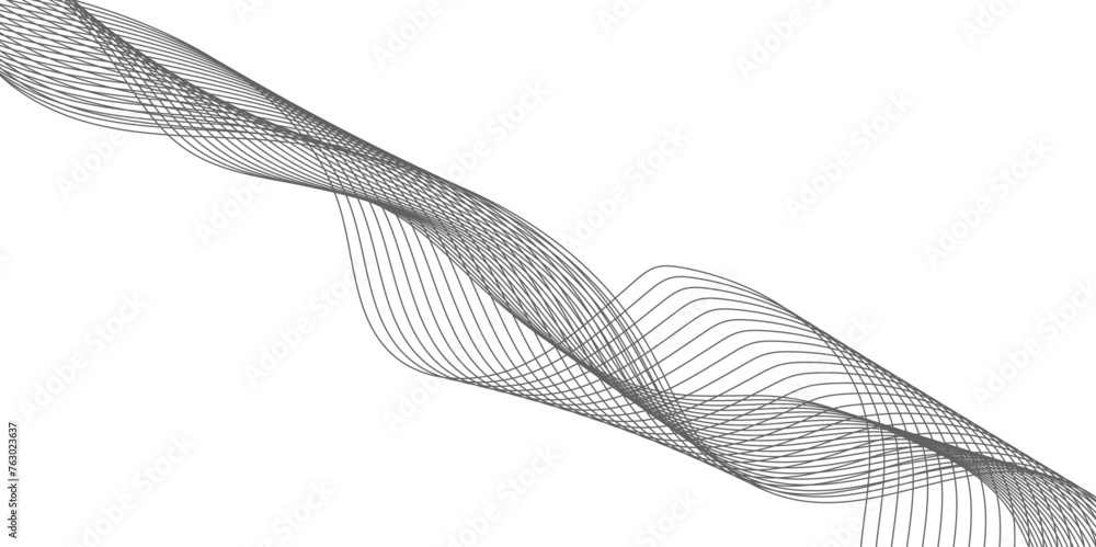 Aufkleber abstract wave element for design. digital frequency track equalizer, white and gery abstract backgro