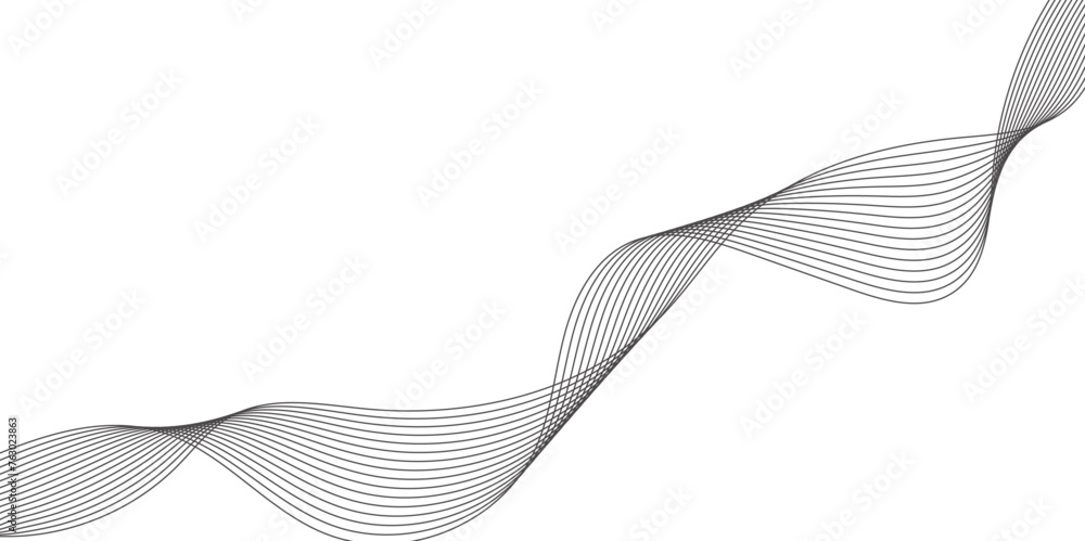 Aufkleber abstract wave element for design. digital frequency track equalizer, white and gery abstract backgro