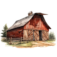 Old Barn Clipart clipart isolated on white background