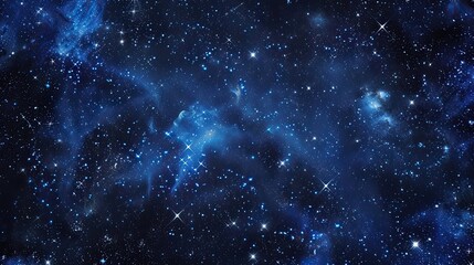 Night sky strewn with stars, space, cosmos. Constellations, milky way, astronomy, nebula. Beautiful backdrop, landscape. Unbridled landmarks and beauty of the universe concept. Generative by AI