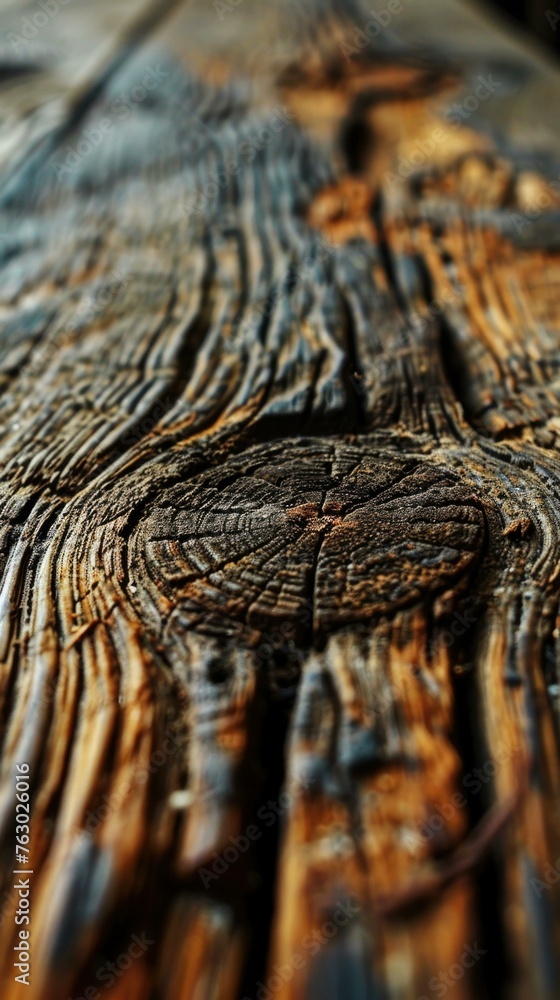 Aufkleber a close up of a piece of wood with some kind of design on it. generative ai.