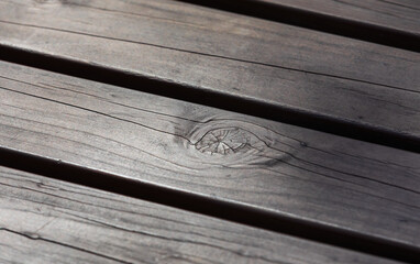 Close up of wood grain of wooden bench