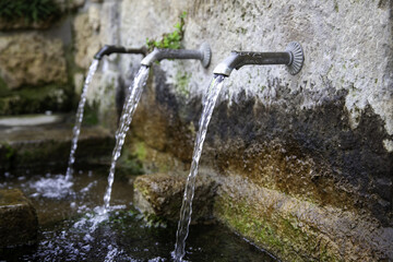 Fountain with water - 763027654