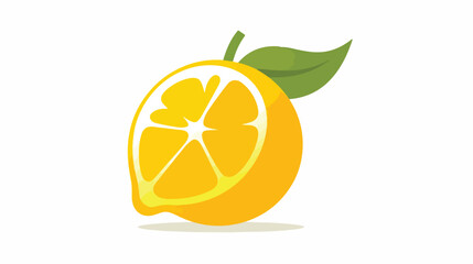 Lemon icon in vector. Logotype silloutte icon flat