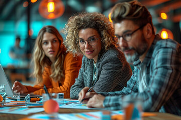 Fototapeta premium Business people teamwork brainstorming planning discussion meeting concept 