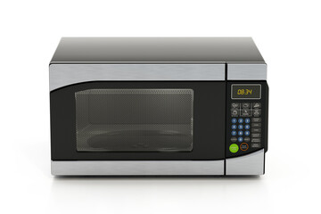 Microwave oven isolated on white background. 3D illustration