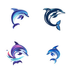 Dolphin logo concept vector illustration