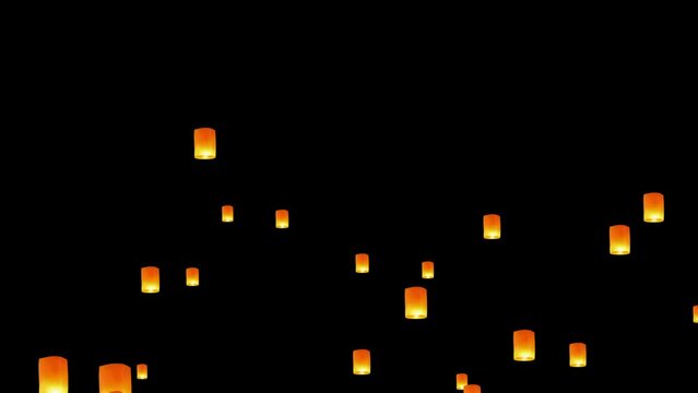 Vesak Day night lanterns, Buddha birthday and enlightenment celebration