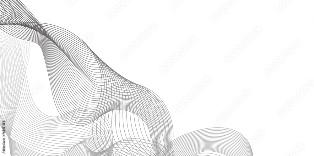 Aufkleber abstract wave element for design. digital frequency track equalizer, white and gery abstract backgro