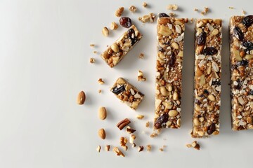 minimalist tableau featuring sugar-free date and nut bars