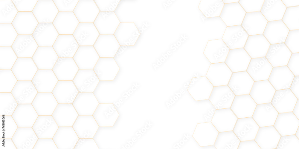 Aufkleber abstract white hexagon concept background. seamless pattern with hexagon. hexagonal white hexagons h
