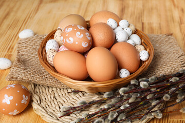 Spring holiday - Easter, concept of Easter with willow