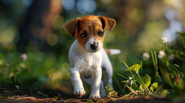 Adorable Puppy Jack Russell Terrier Owners, Banner Image For Website, Background, Desktop Wallpaper