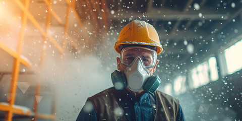Naklejka premium Professional construction worker, illustration
