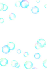 背景素材_水彩_シャボン玉_青