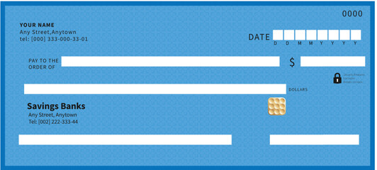 bank cheque template