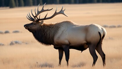 An Elk Bull With A Thick Neck And Muscular Body R Upscaled 2