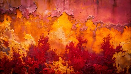 Coral to Fiery Burgundy Abstract Background: A Vibrant Design Canvas