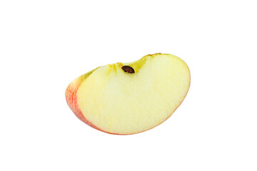 sliced apple isolated on white background