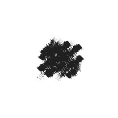 Grunge backgrounds set. Brush black paint ink stroke over square frame. 