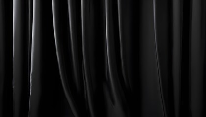 Fototapeta premium Black silk stage curtain set background