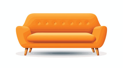 Modern scandinavian design sofa isolated on white background