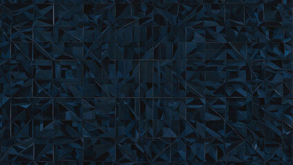 A dark blue surface with many small pyramids sticking out.

