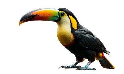 Toucan isolated transparent background PNG ai generated.
