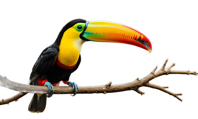 Toucan isolated transparent background PNG ai generated.