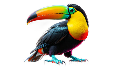 Toucan isolated transparent background PNG ai generated.