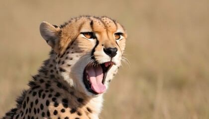 A Cheetah With Its Tongue Lolling Out Tired From Upscaled 2 1