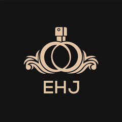 EHJ Letter logo design template vector. EHJ Business abstract connection vector logo. EHJ icon circle logotype.
